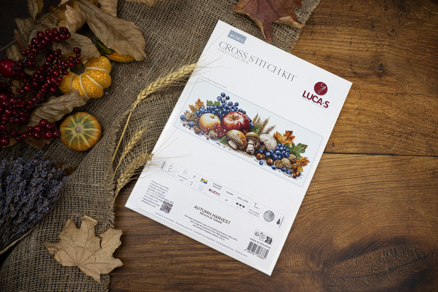 Cross Stitch Kit Luca-S GOLD - Autumn Harvest, BU5071
