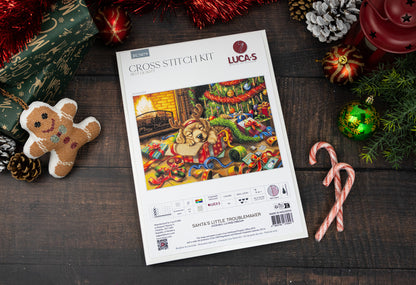 Cross Stitch Kit Luca-S - Santa’s Little Troublemaker, BU5079