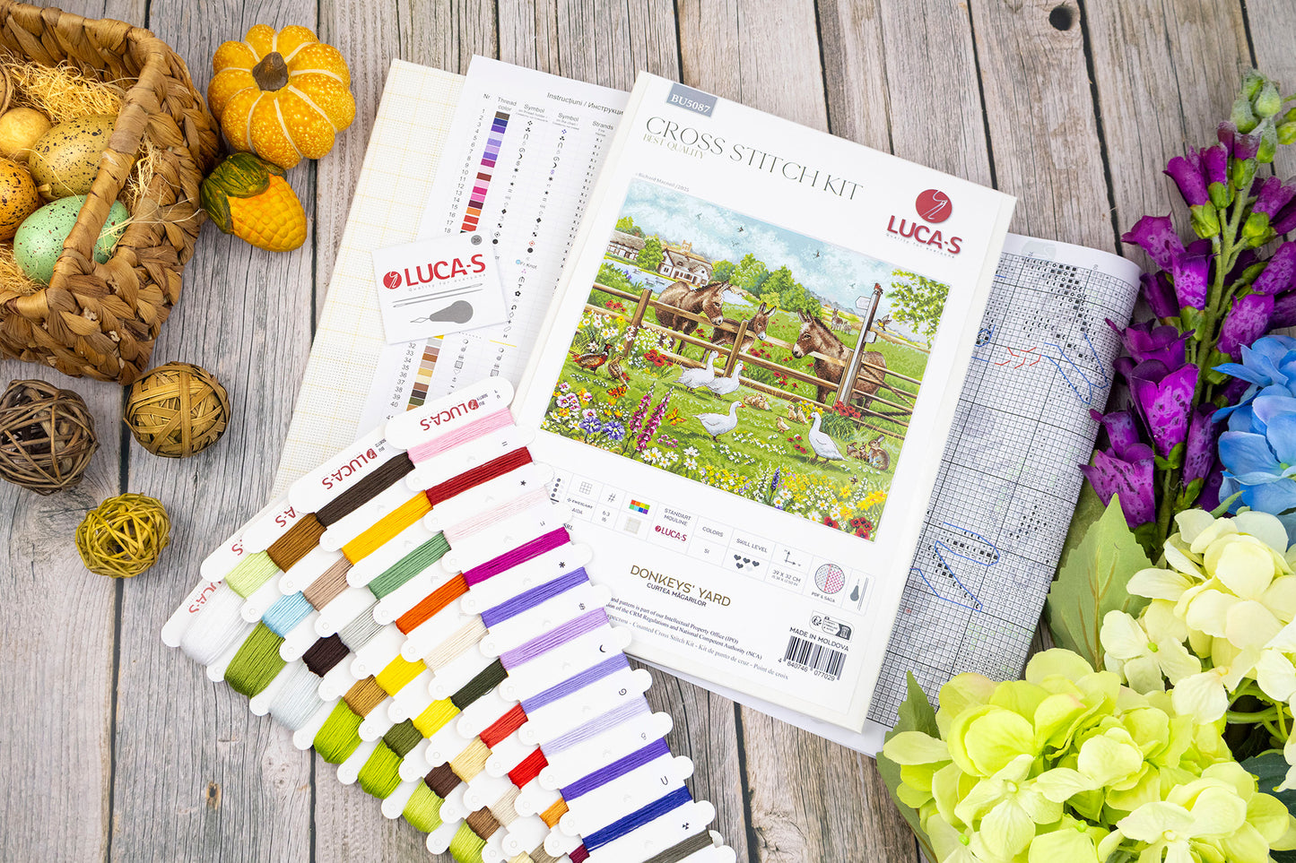 Cross Stitch Kit Luca-S - Donkeys' Yard, BU5087