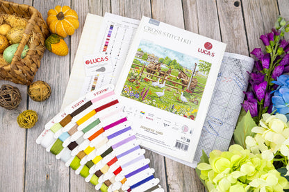 Cross Stitch Kit Luca-S - Donkeys' Yard, BU5087