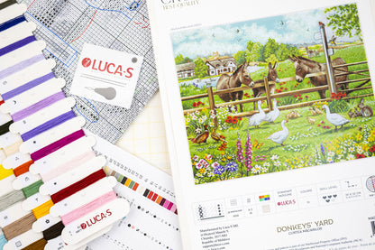 Cross Stitch Kit Luca-S - Donkeys' Yard, BU5087