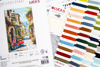 Cross Stitch Kit Luca-S - Italy in the Perfume of Flowers, BU5095
