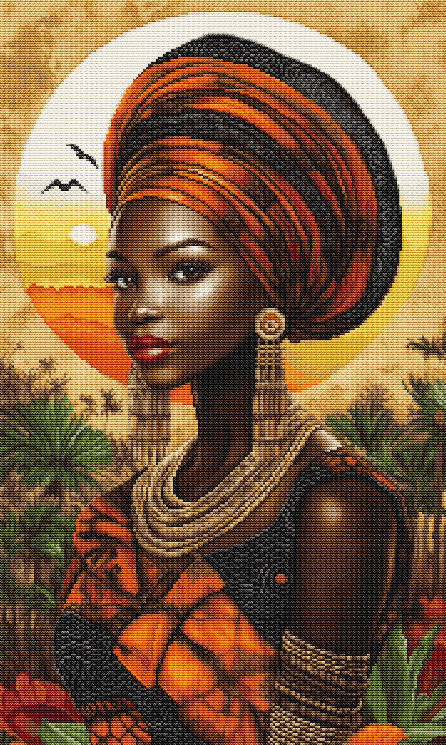 Cross Stitch Kit Luca-S GOLD - Queen of the Sunlit Continent, B720