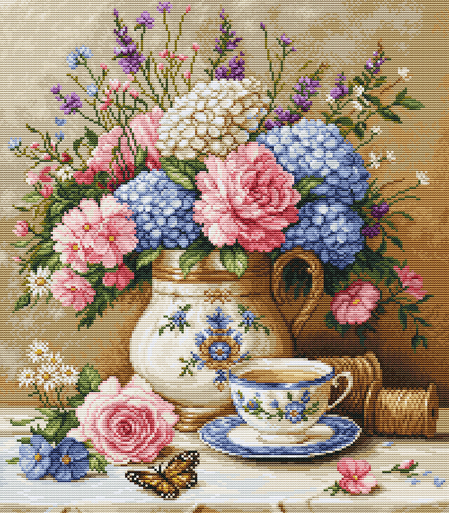 Cross Stitch Kit Luca-S GOLD - Floral Nostalgia, B725