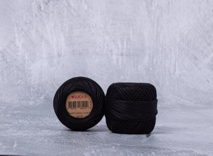 Embroidery Threads - Box, Pearl Cotton Luca-S, Art. 87 / Black