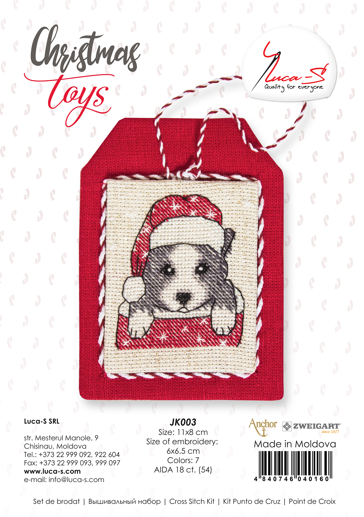 Counted Cross Stitch Kit - Luca-S Toy, JK003
