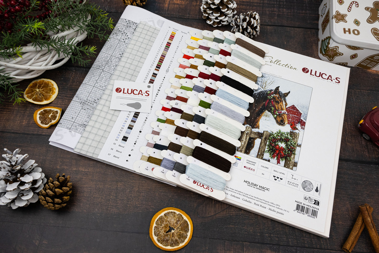 Petit Point Kit Luca-S GOLD - Holiday Magic, G710