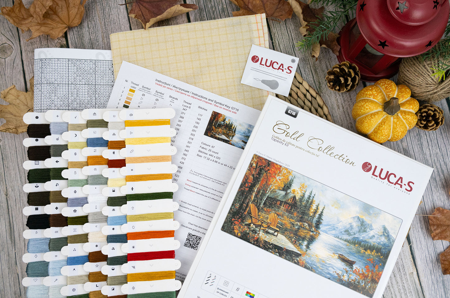 Petit Point Kit Luca-S GOLD - Echoes of a Golden Season, G716