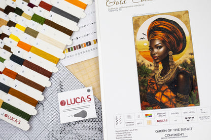 Petit Point Kit Luca-S GOLD - Queen of the Sunlit Continent, G720
