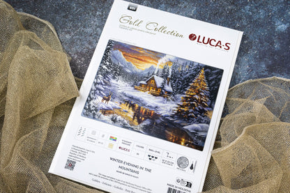 Petit Point Kit Luca-S GOLD - Winter Evening in the Mountains, G721