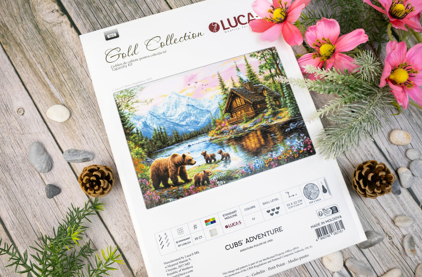 Petit Point Kit Luca-S GOLD - Cubs’ Adventure, G726