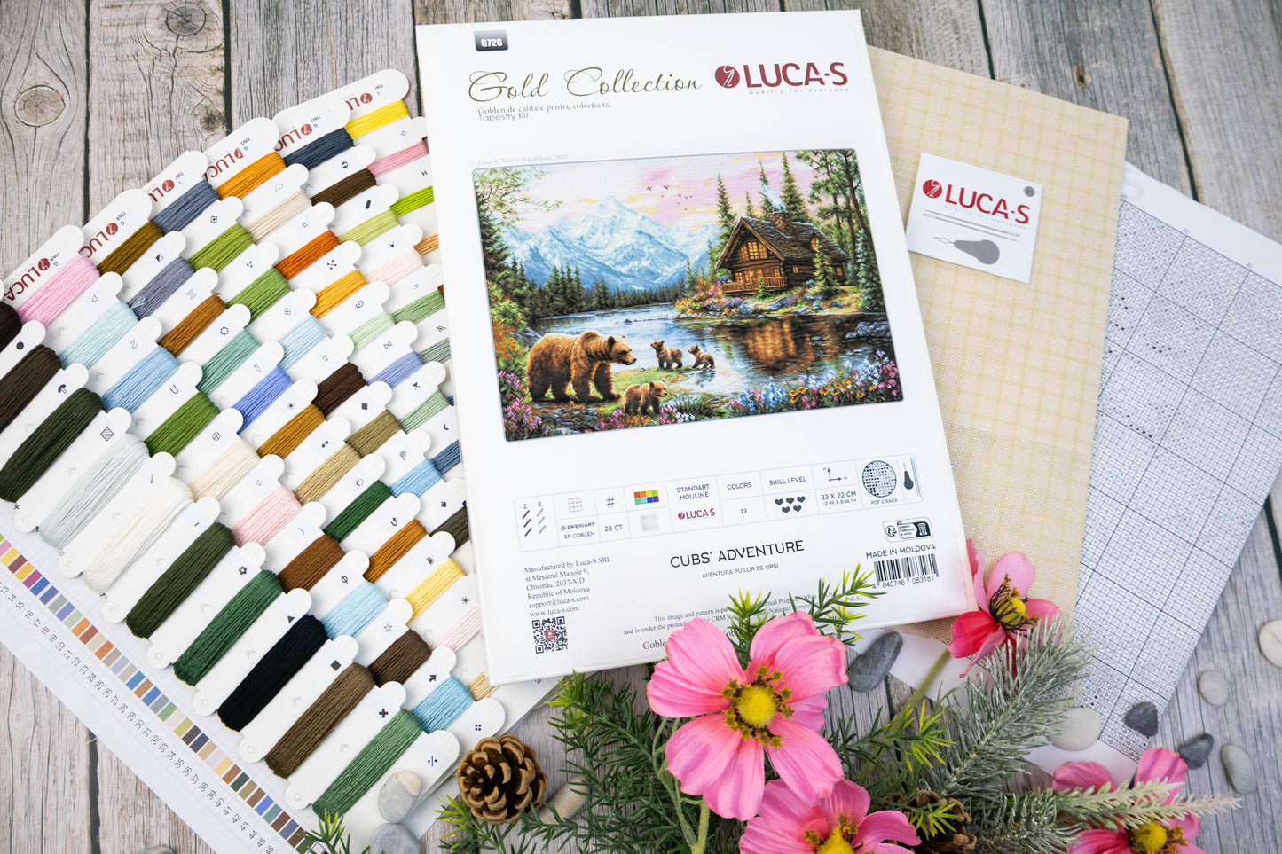 Petit Point Kit Luca-S GOLD - Cubs’ Adventure, G726