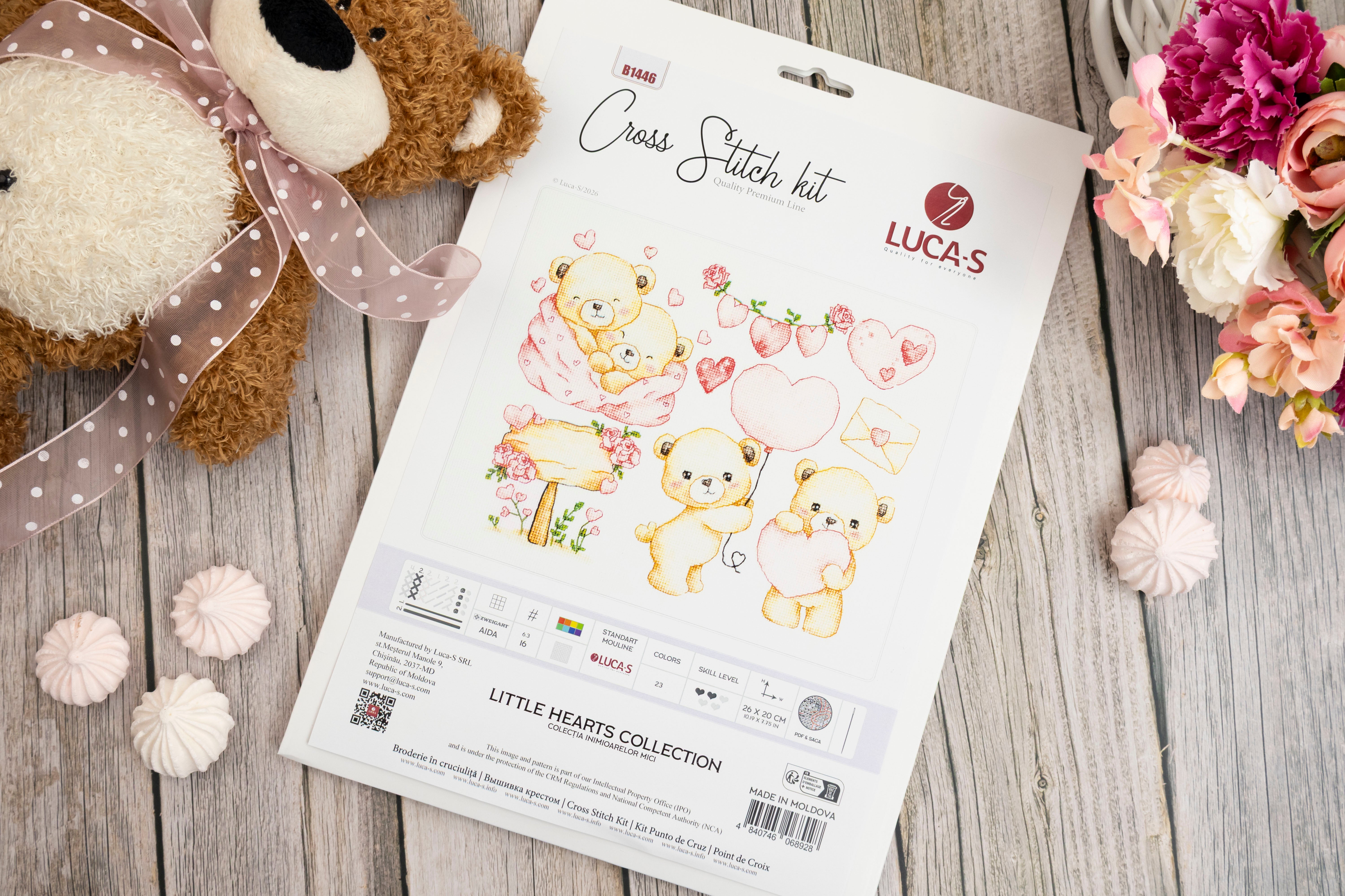 Cross Stitch Kit Luca-S - Little Hearts Collection, B1446 – Luca-S