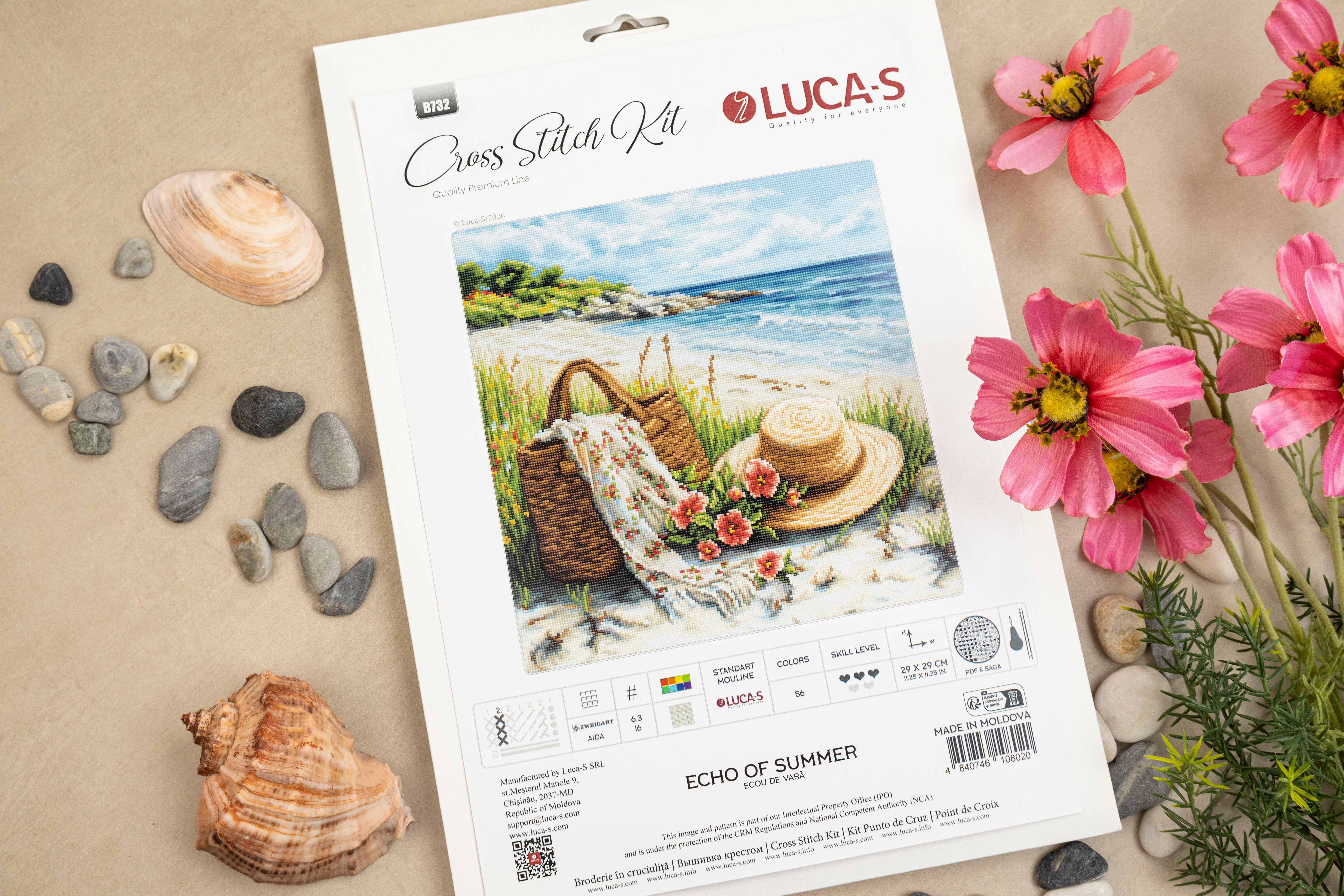 Cross Stitch Kit Luca-S - Echo of Summer, B732 – Luca-S Wholesale