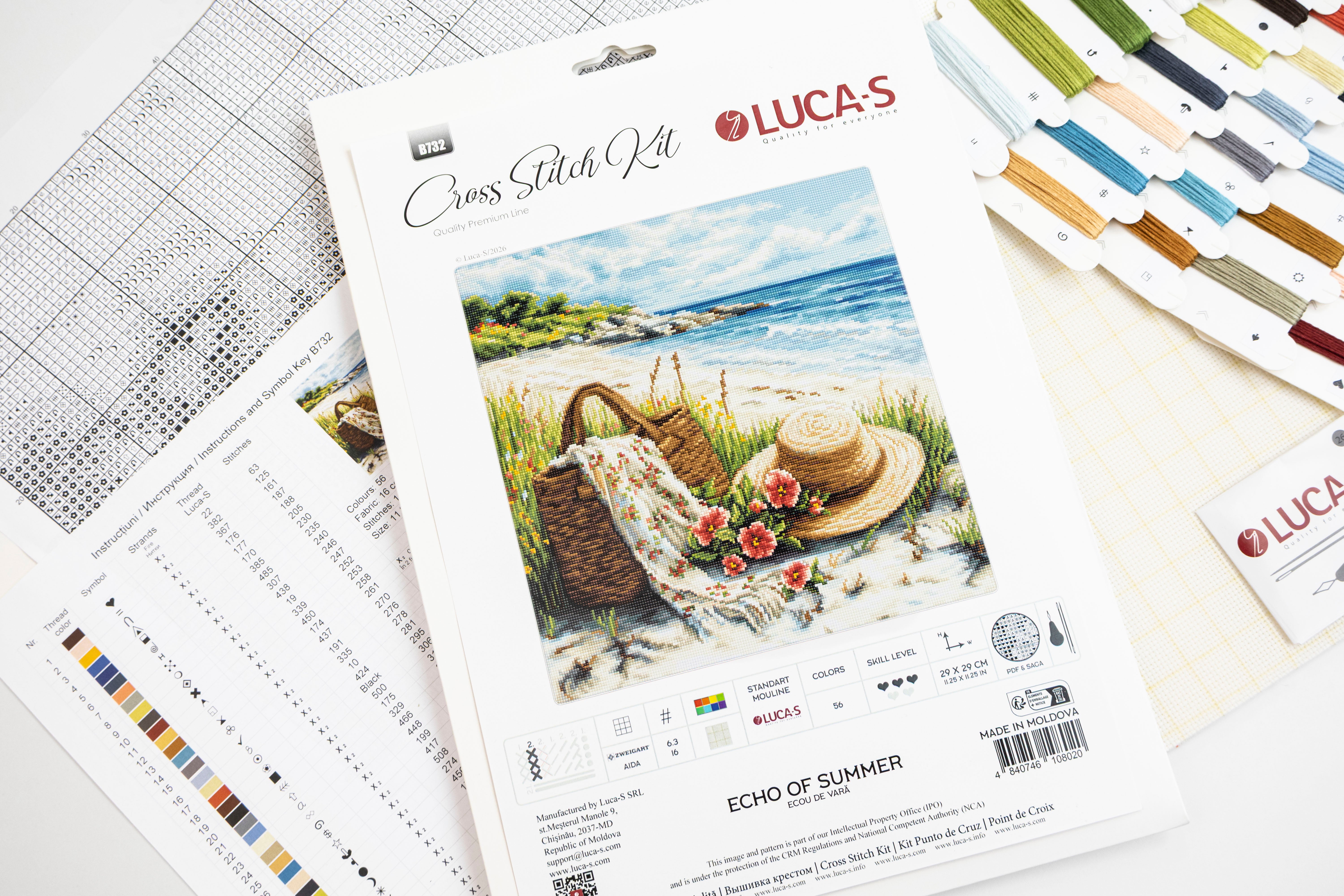 Cross Stitch Kit Luca-S - Echo of Summer, B732 – Luca-S Wholesale