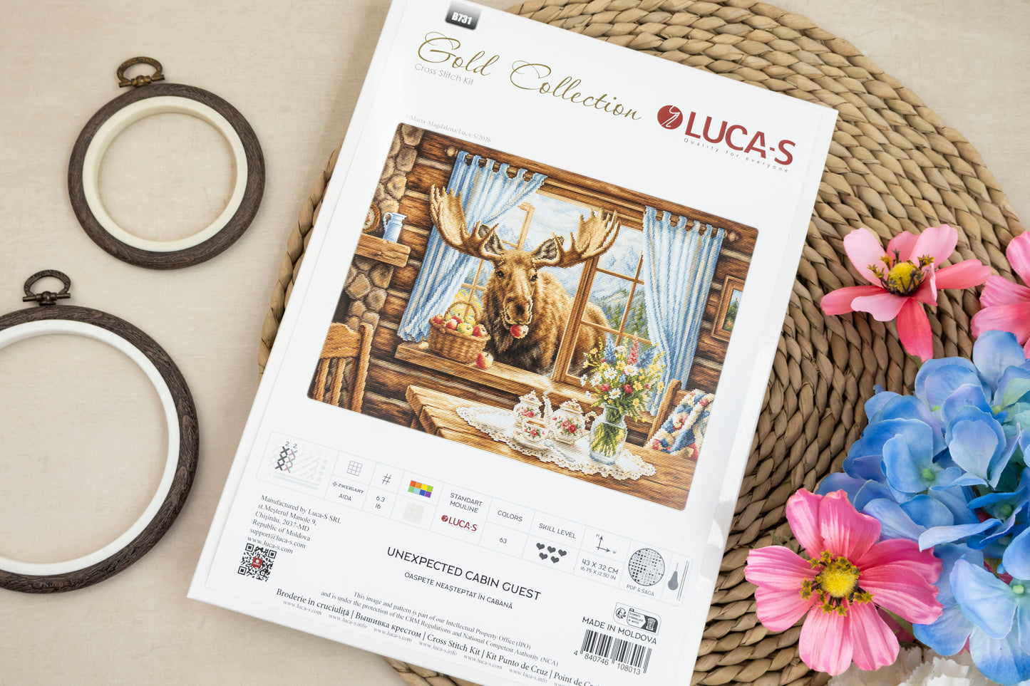 Cross Stitch Kit Luca-S GOLD - Unexpected Cabin Guest, B731