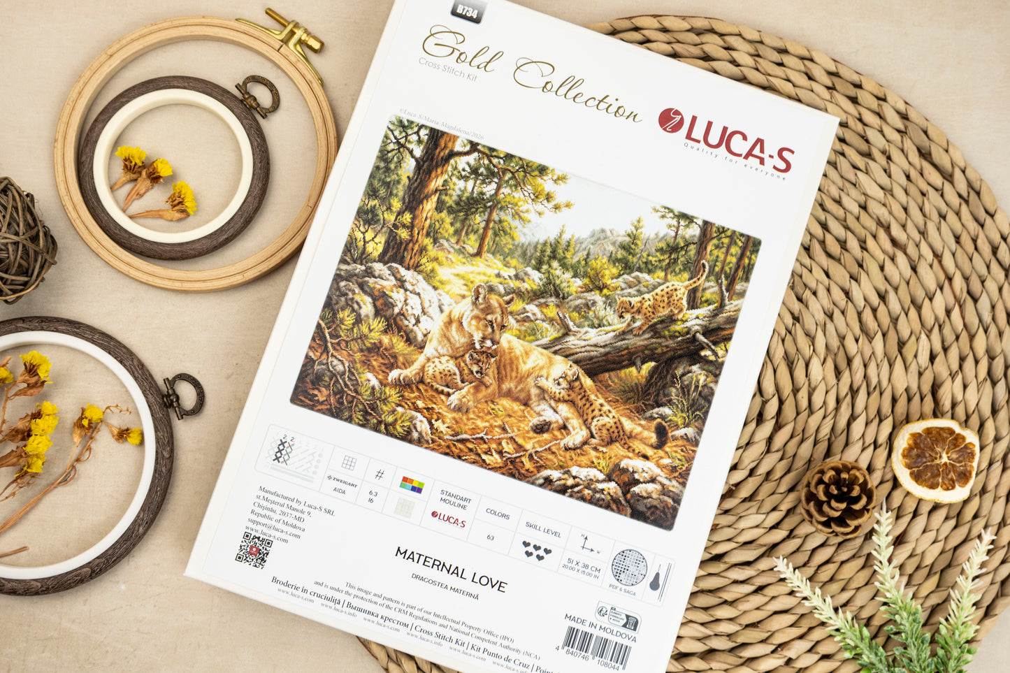 Cross Stitch Kit Luca-S Gold - Maternal Love, B734