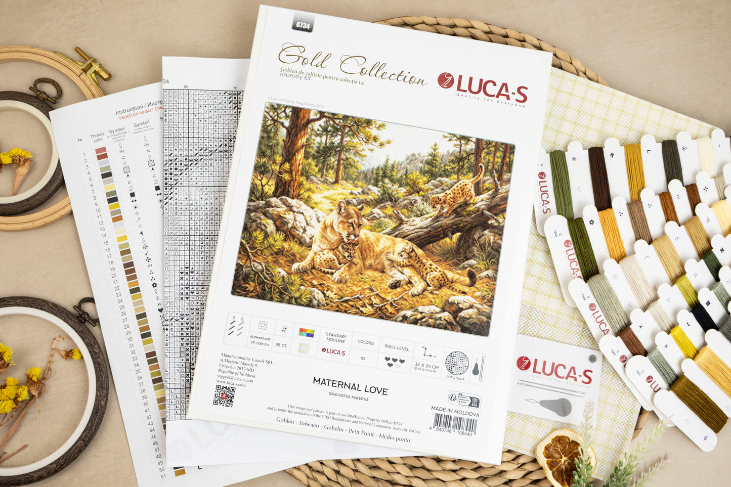 Petit Point Kit Luca-S Gold - Maternal Love, G734