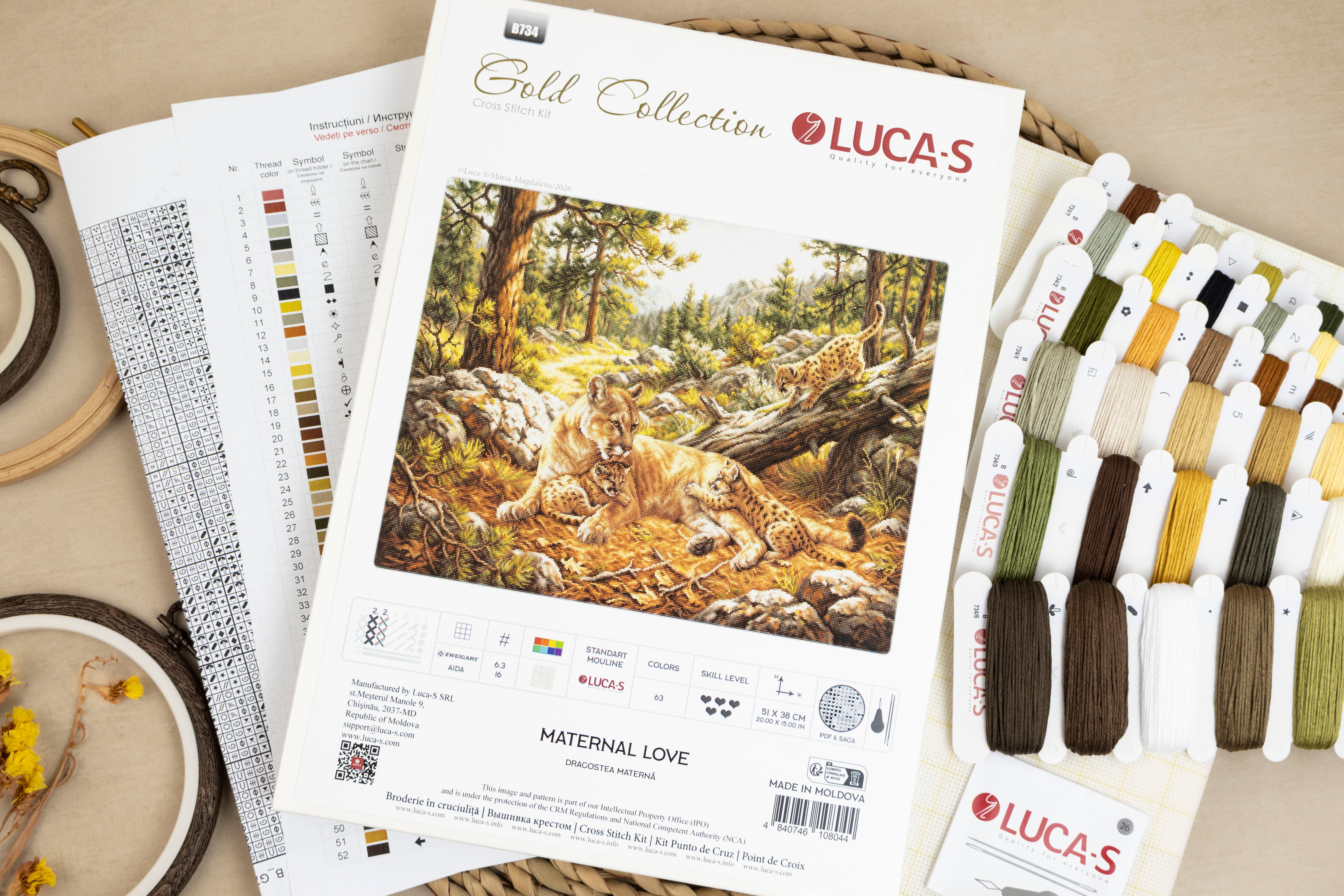 Cross Stitch Kit Luca-S Gold - Maternal Love, B734 – Luca-S Wholesale
