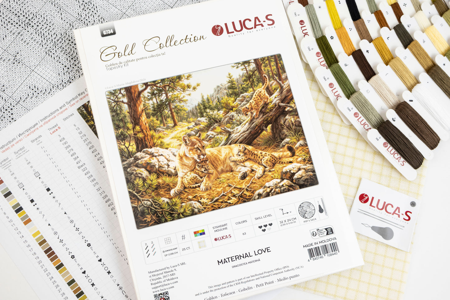 Petit Point Kit Luca-S Gold - Maternal Love, G734