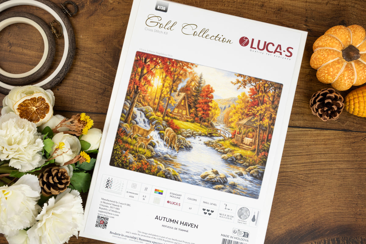 Cross Stitch Kit Luca-S GOLD - Autumn Haven, B736