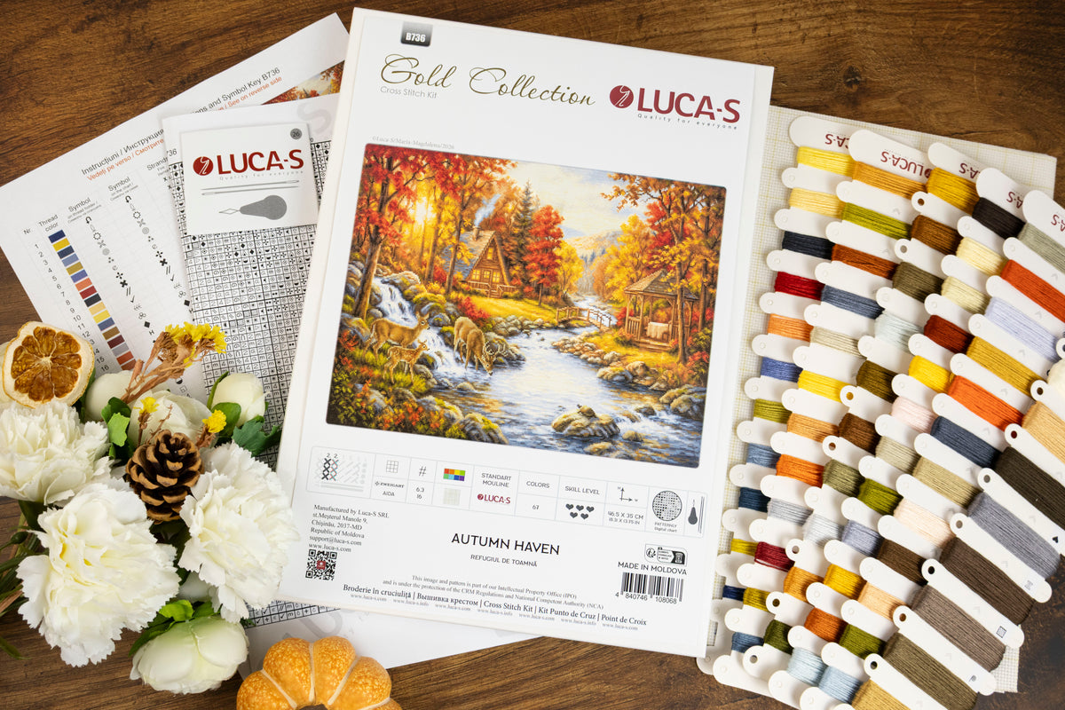 Cross Stitch Kit Luca-S GOLD - Autumn Haven, B736