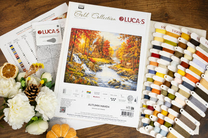 Cross Stitch Kit Luca-S GOLD - Autumn Haven, B736