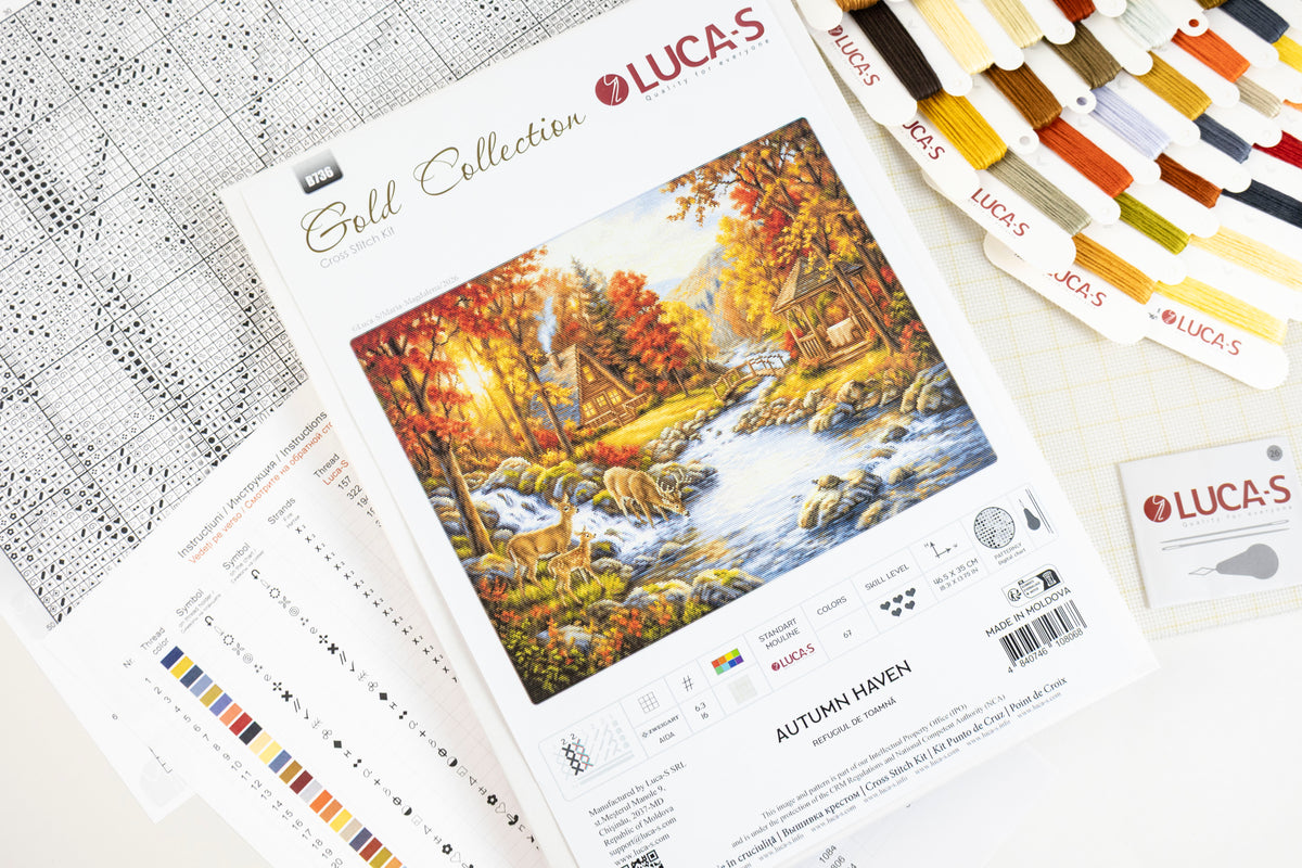 Cross Stitch Kit Luca-S GOLD - Autumn Haven, B736