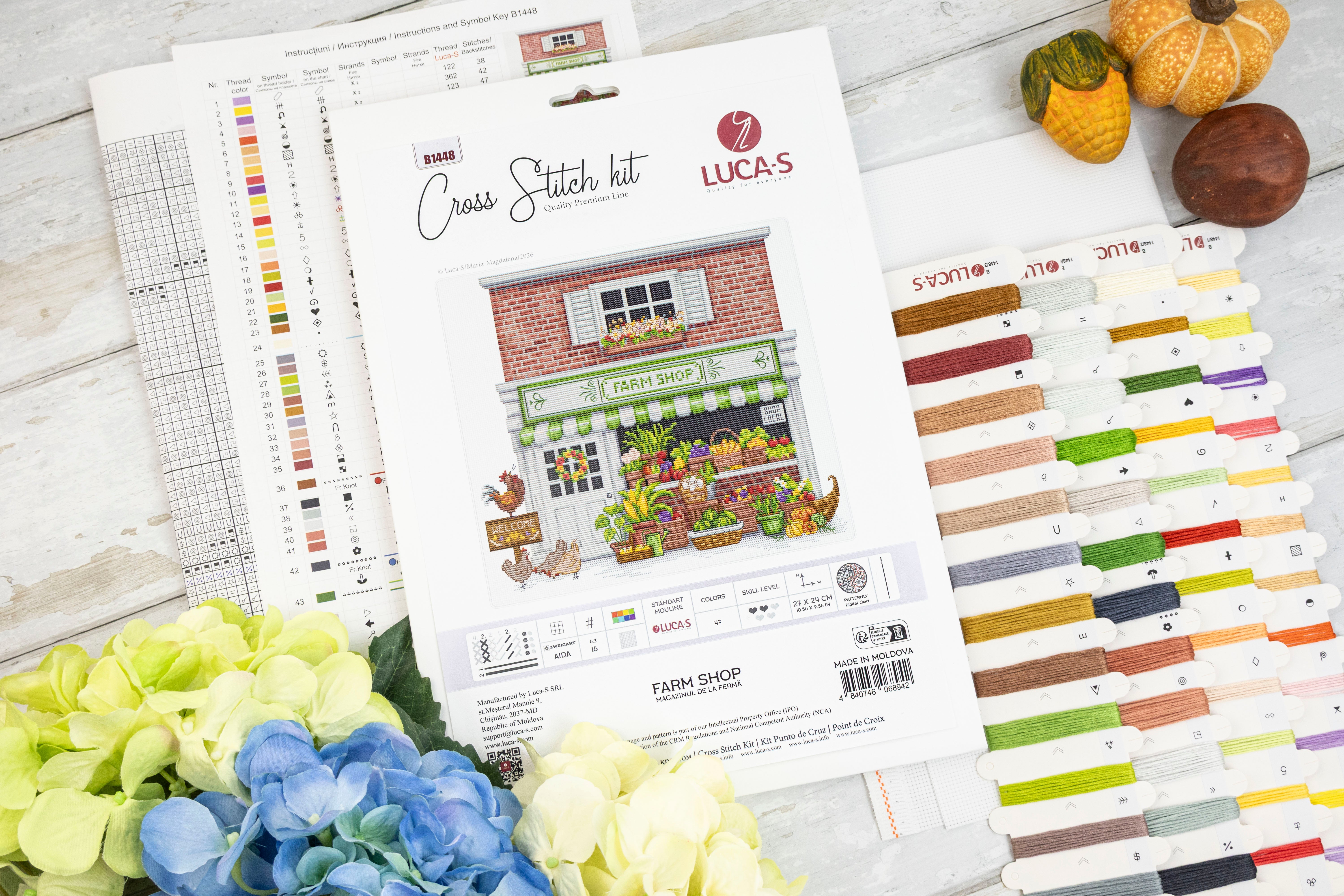 Cross Stitch Kit Luca-S - Farm Shop, B1448 – Luca-S Wholesale