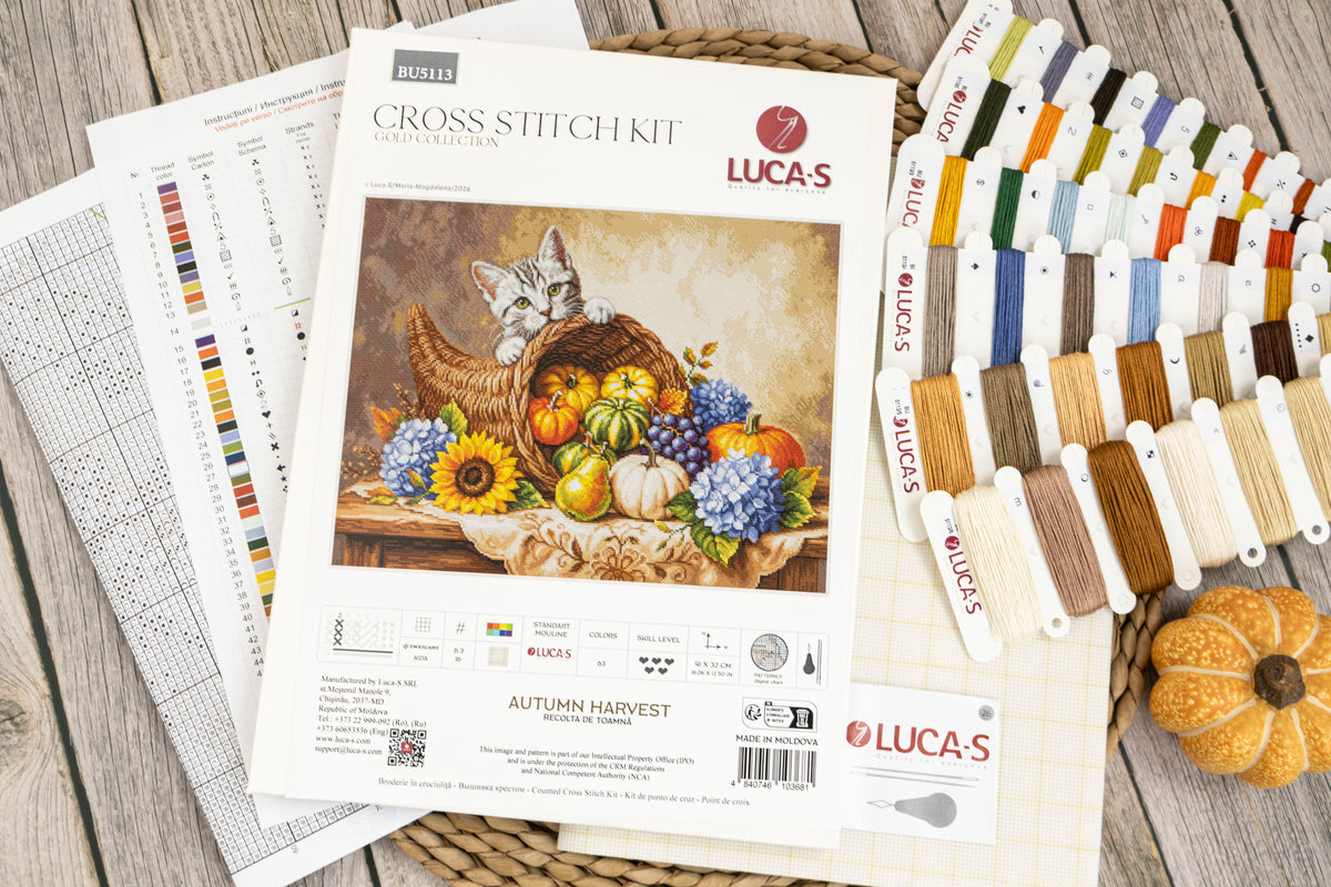 Cross Stitch Kit Luca-S GOLD - Autumn Harvest, BU5113