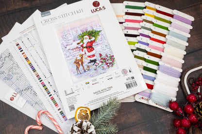 Cross Stitch Kit Luca-S - Santa With Tree, BU5098