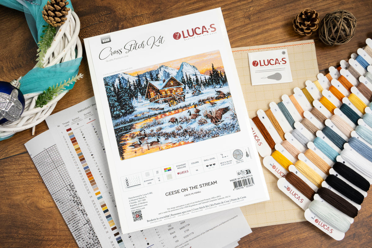 Cross Stitch Kit Luca-S - Geese on the Stream, B590