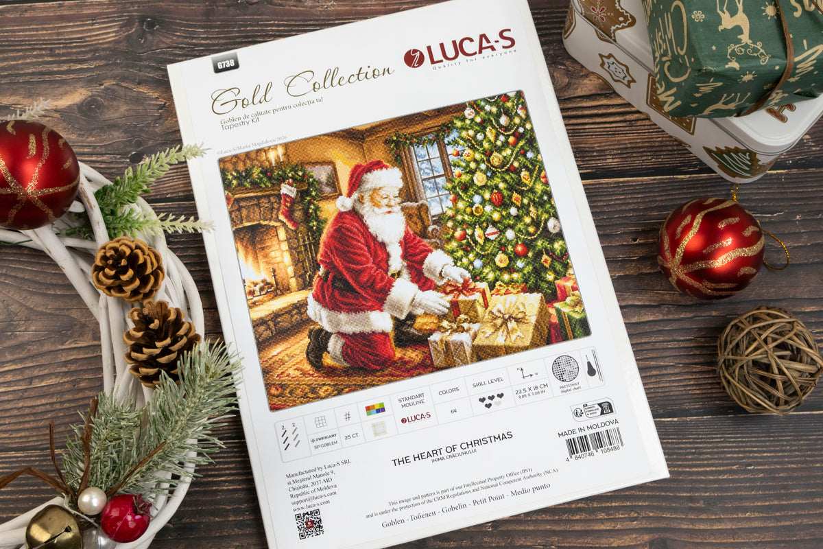 Petit Point Kit Luca-S GOLD - The Heart of Christmas, G738