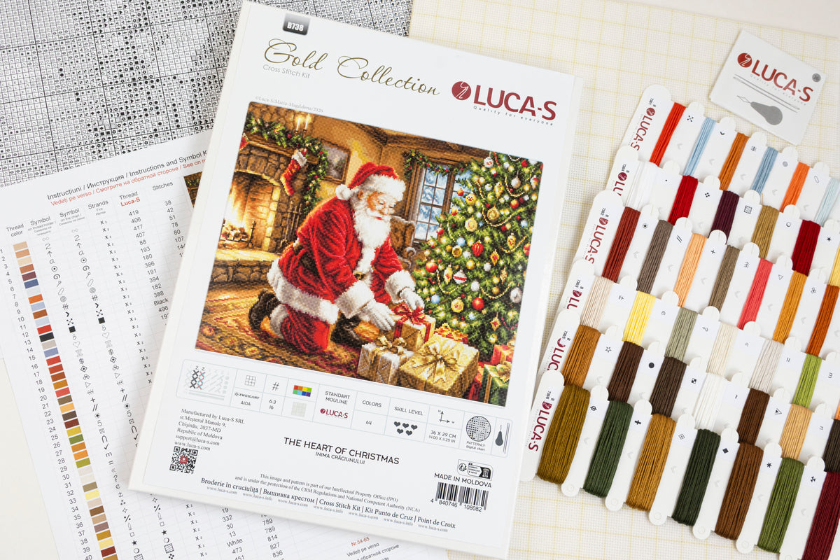 Cross Stitch Kit Luca-S GOLD - The Heart of Christmas, B738