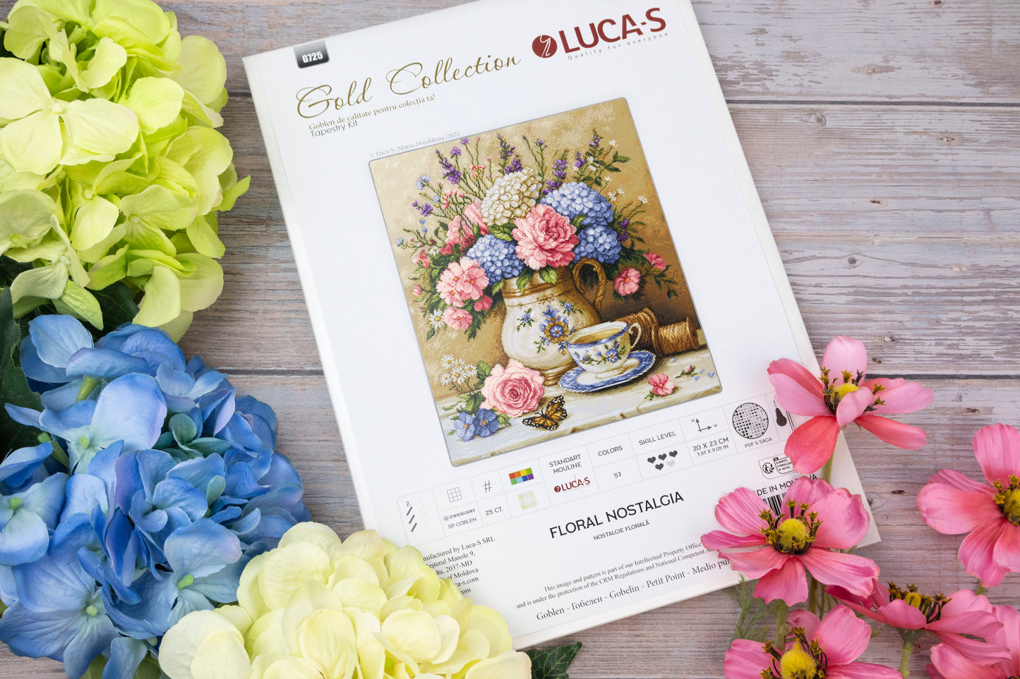 Petit Point Kit Luca-S GOLD - Floral Nostalgia, G725