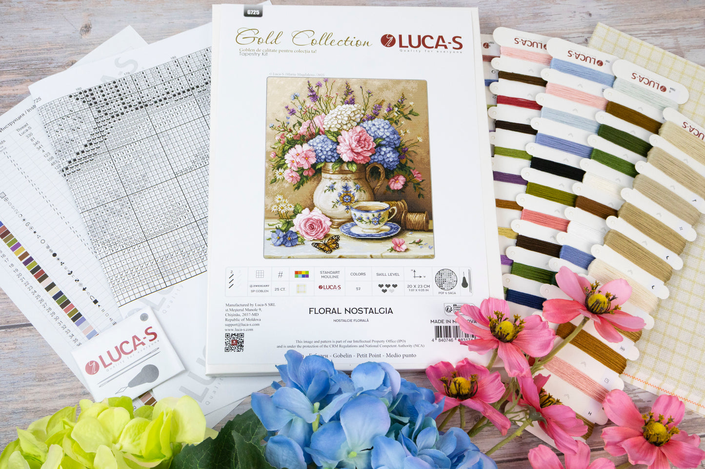 Petit Point Kit Luca-S GOLD - Floral Nostalgia, G725