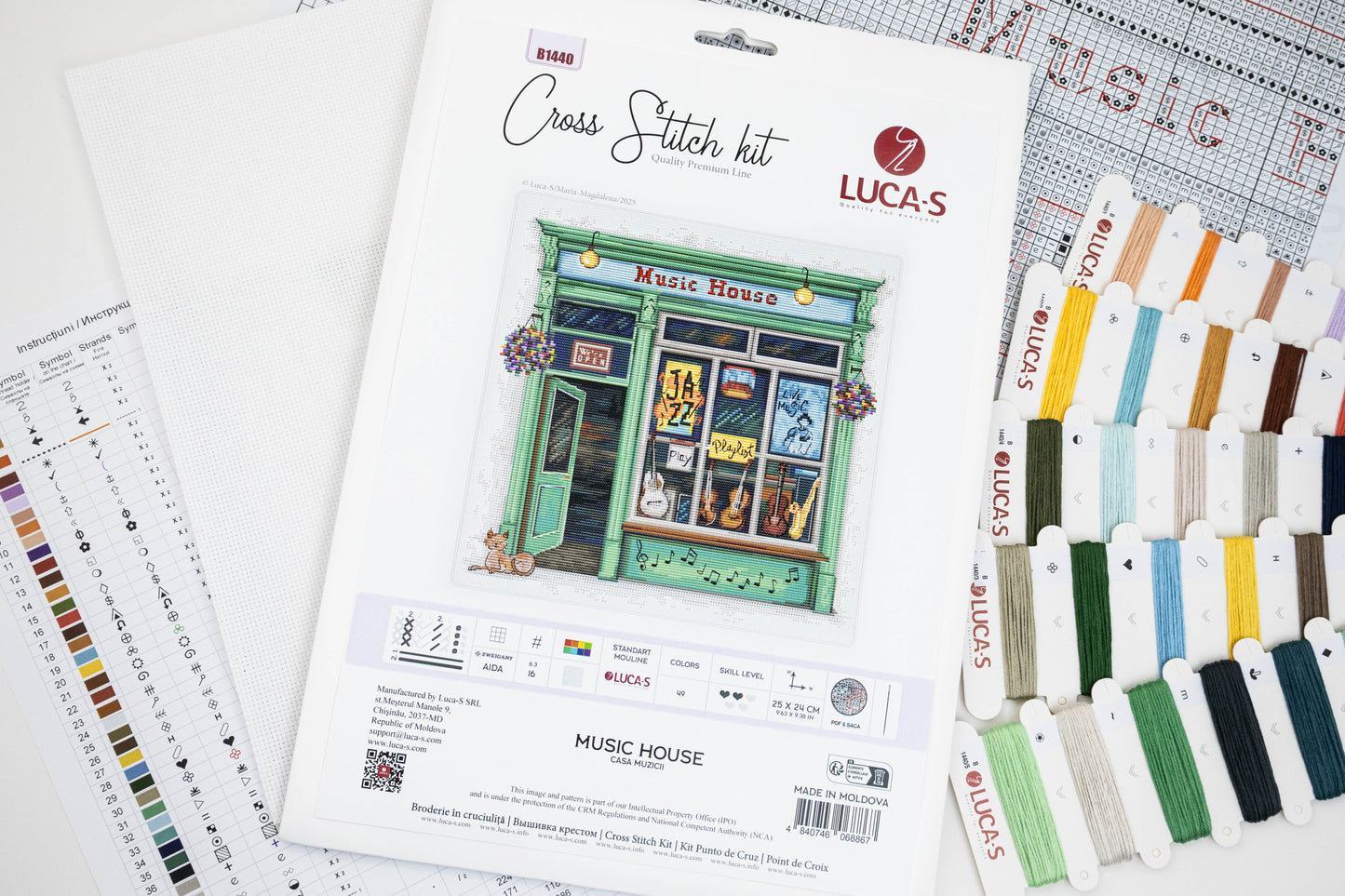 Cross Stitch Kit Luca-S - Music House, B1440