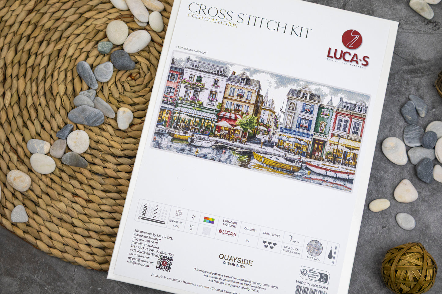 Cross Stitch Kit Luca-S GOLD - Quayside, BU5103