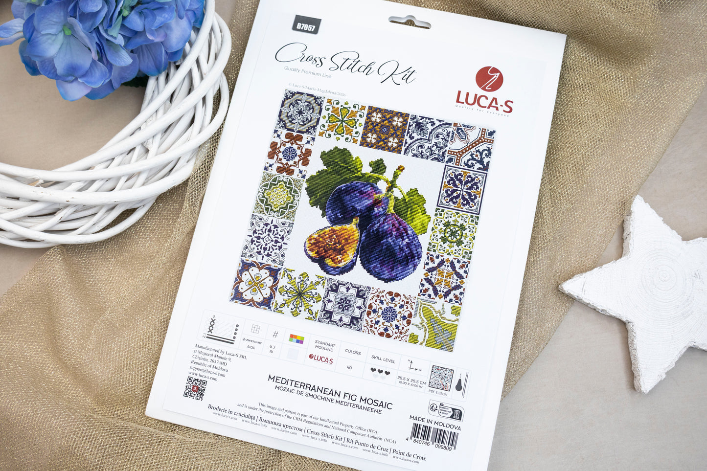 Cross Stitch Kit Luca-S - Mediterranean Fig Mosaic, B7057