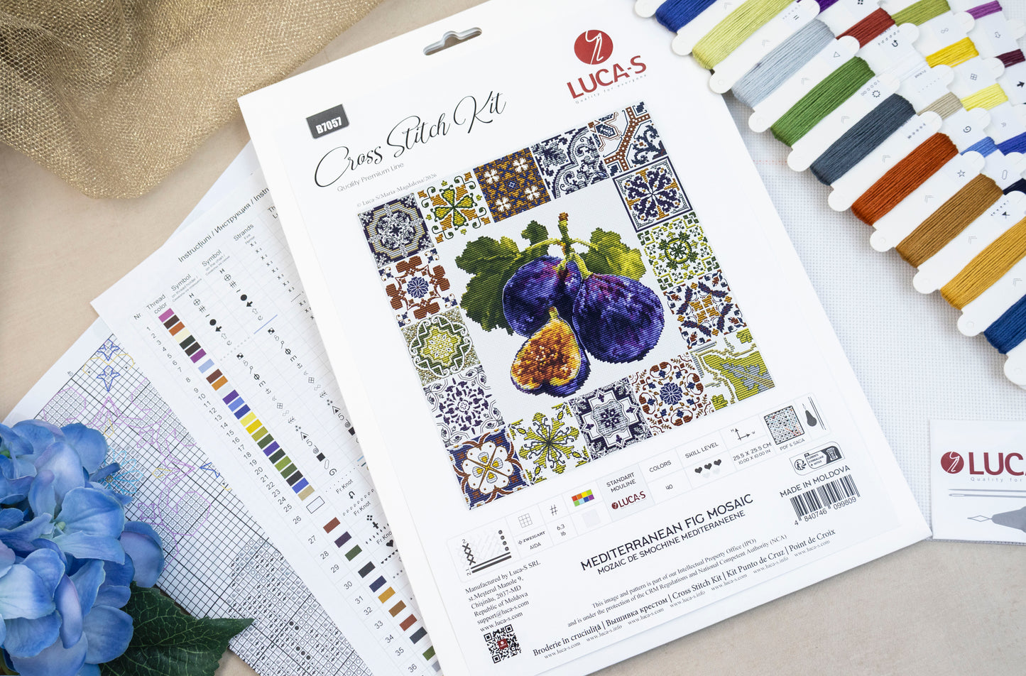 Cross Stitch Kit Luca-S - Mediterranean Fig Mosaic, B7057