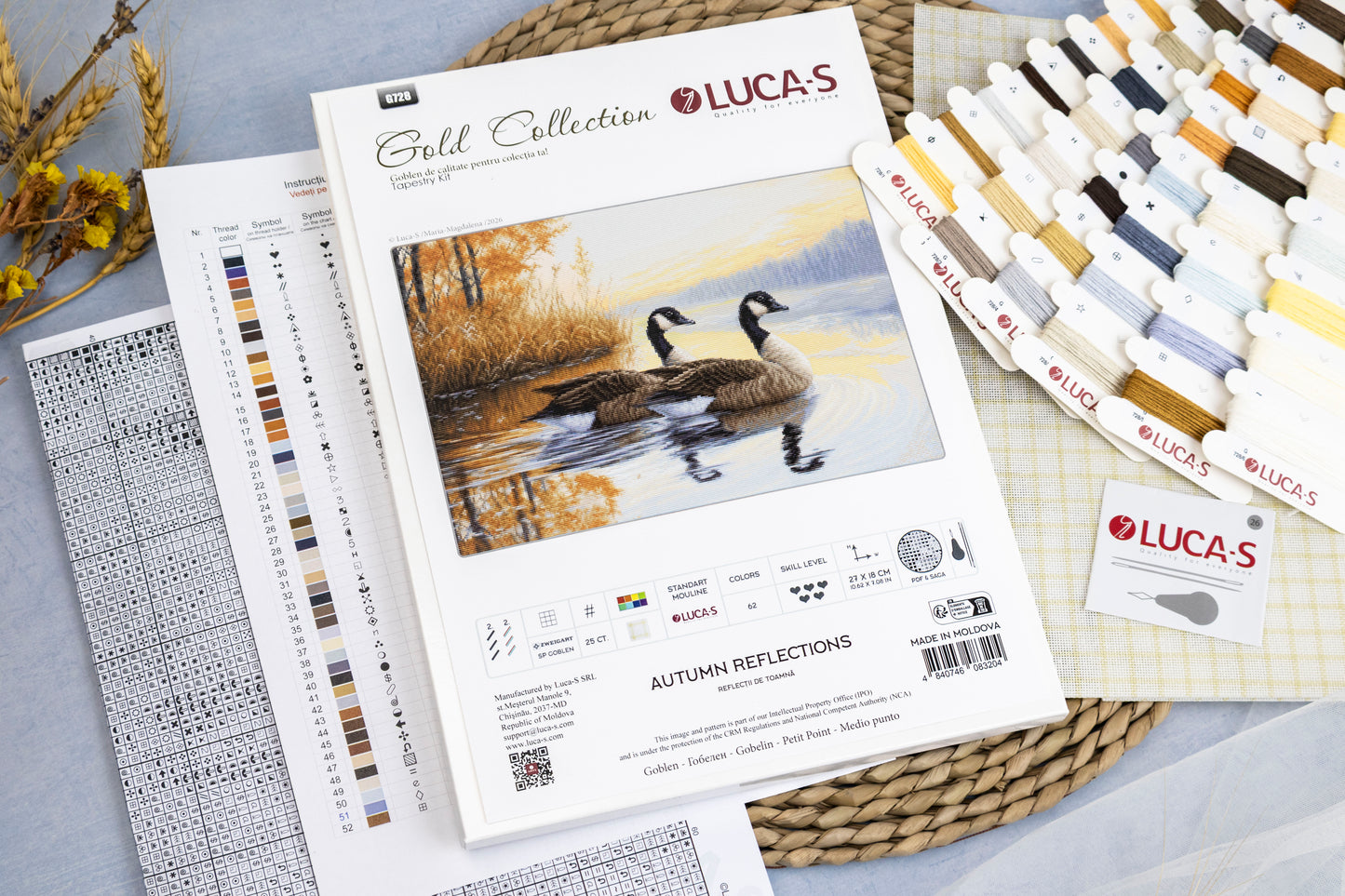 Petit Point Kit Luca-S GOLD - Autumn Reflections, G728