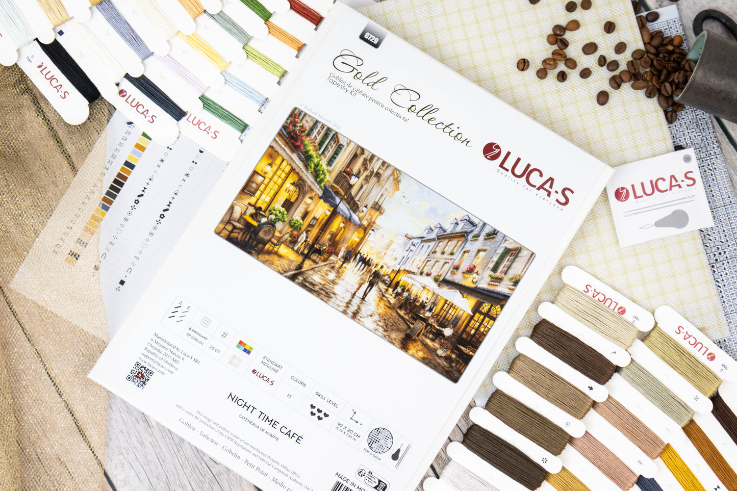 Petit Point Kit Luca-S GOLD - Night Time Café, G729