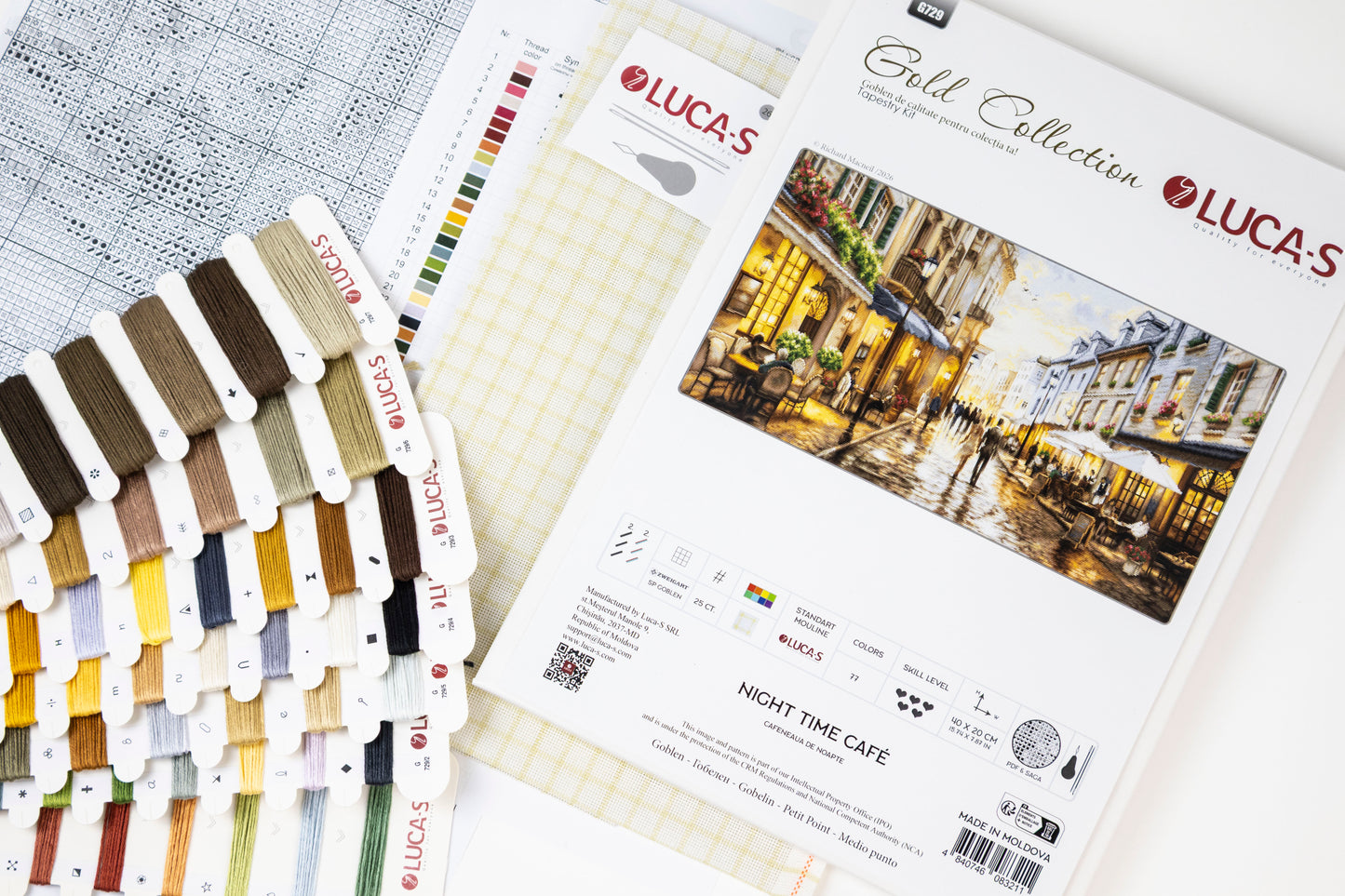 Petit Point Kit Luca-S GOLD - Night Time Café, G729