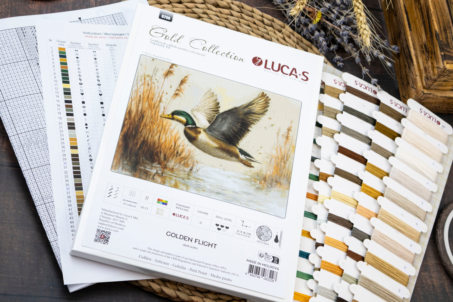 Petit Point Kit Luca-S GOLD - Golden Flight, G730