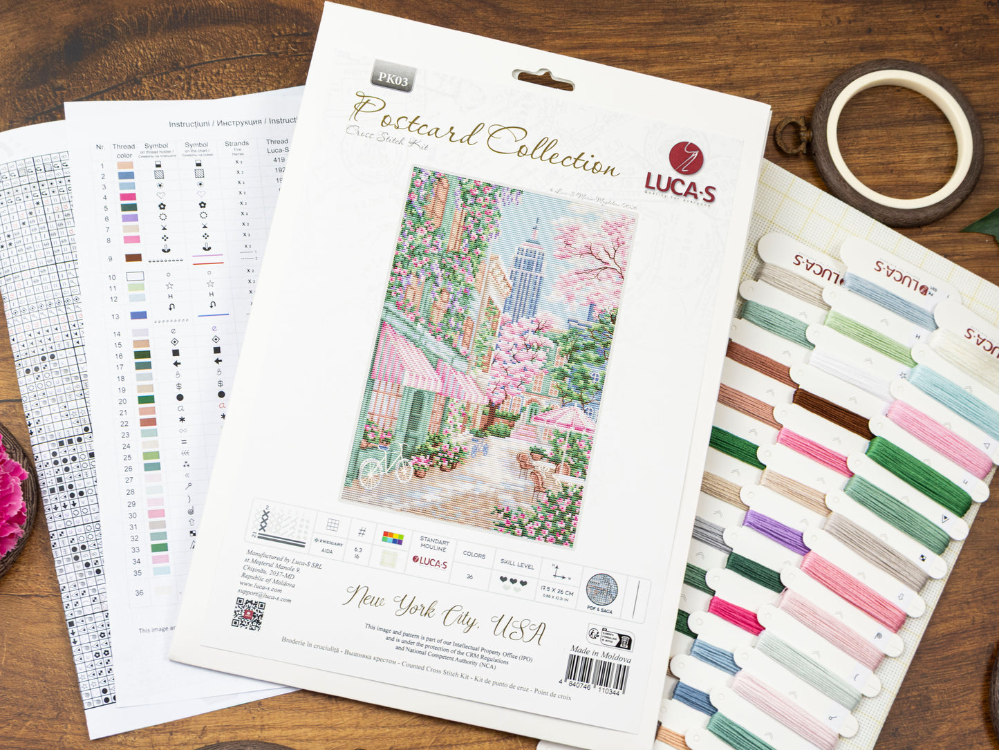 Cross Stitch Kit Luca-S - New York City, USA, PK03