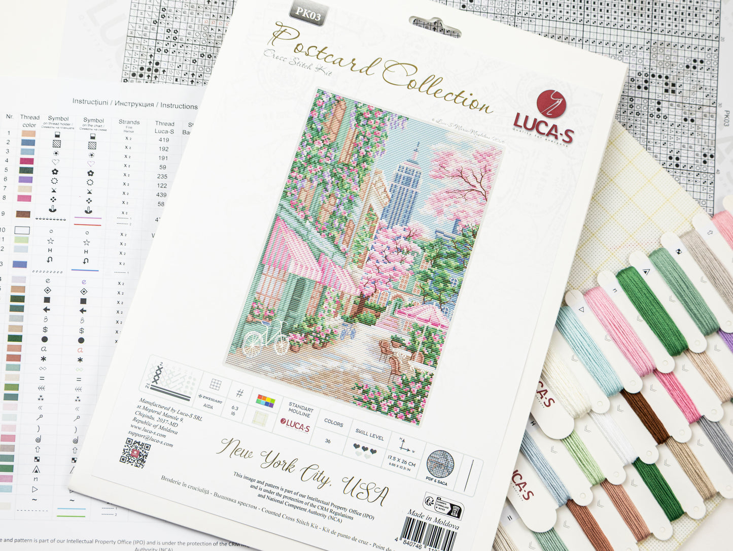 Cross Stitch Kit Luca-S - New York City, USA, PK03