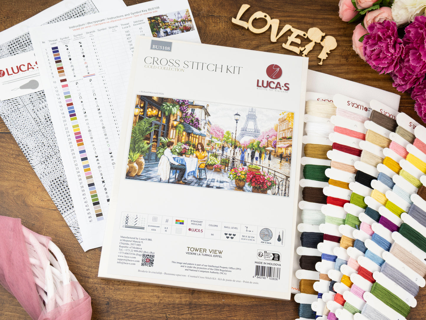 Cross Stitch Kit Luca-S GOLD - Tower View, BU5108