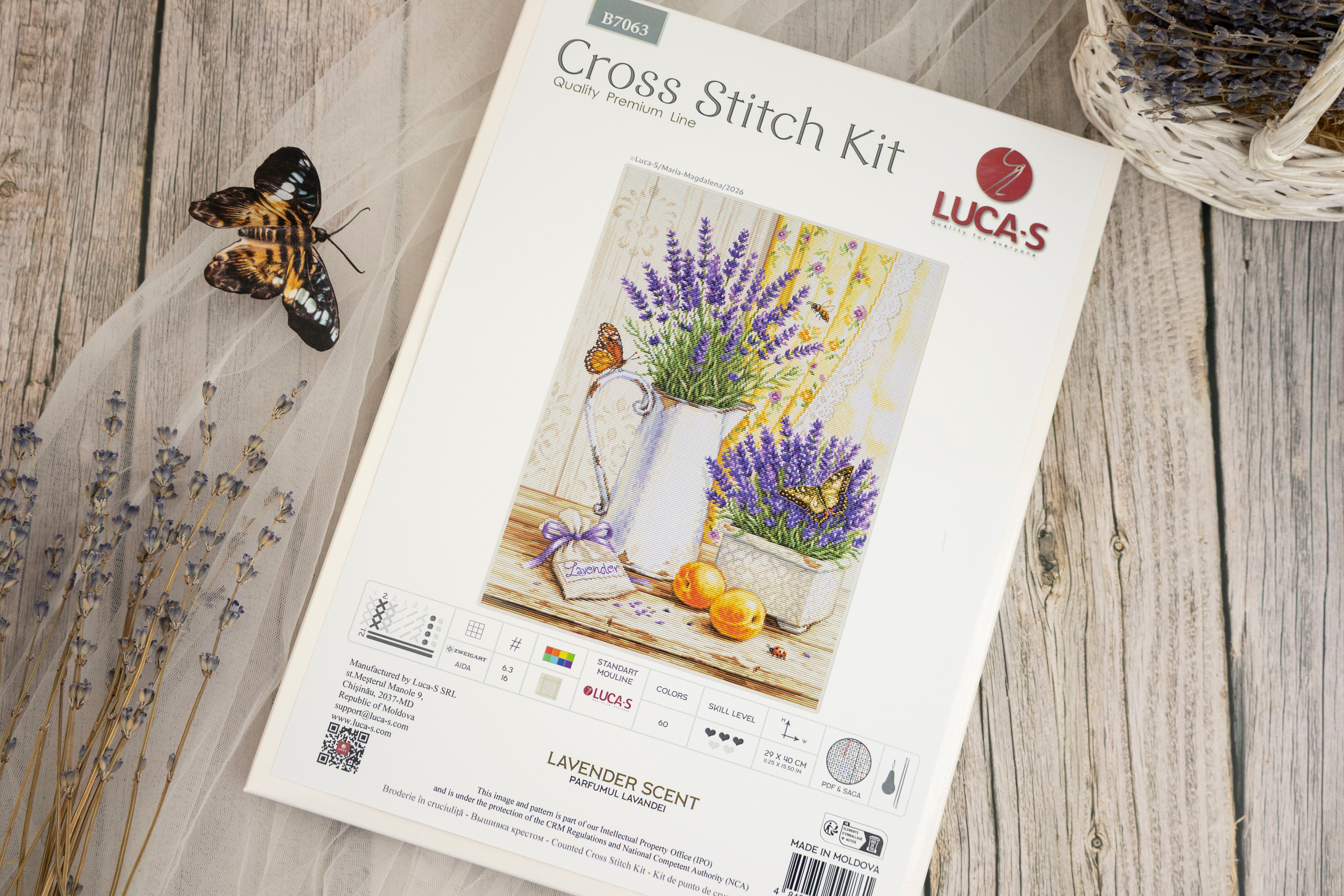 Cross Stitch Kit Luca-S - Lavender Scent, B7063 – Luca-S Wholesale