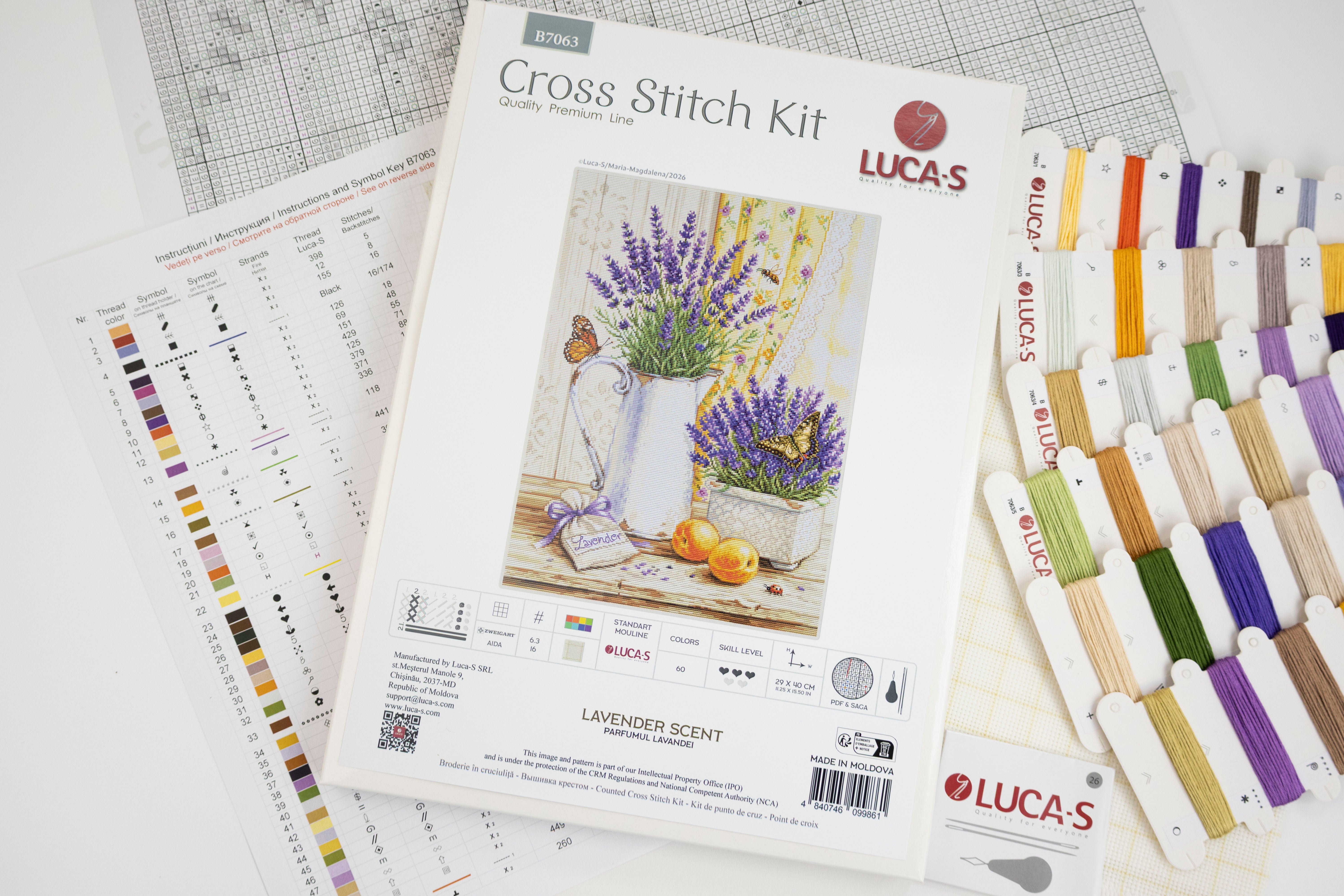 Cross Stitch Kit Luca-S - Lavender Scent, B7063 – Luca-S Wholesale
