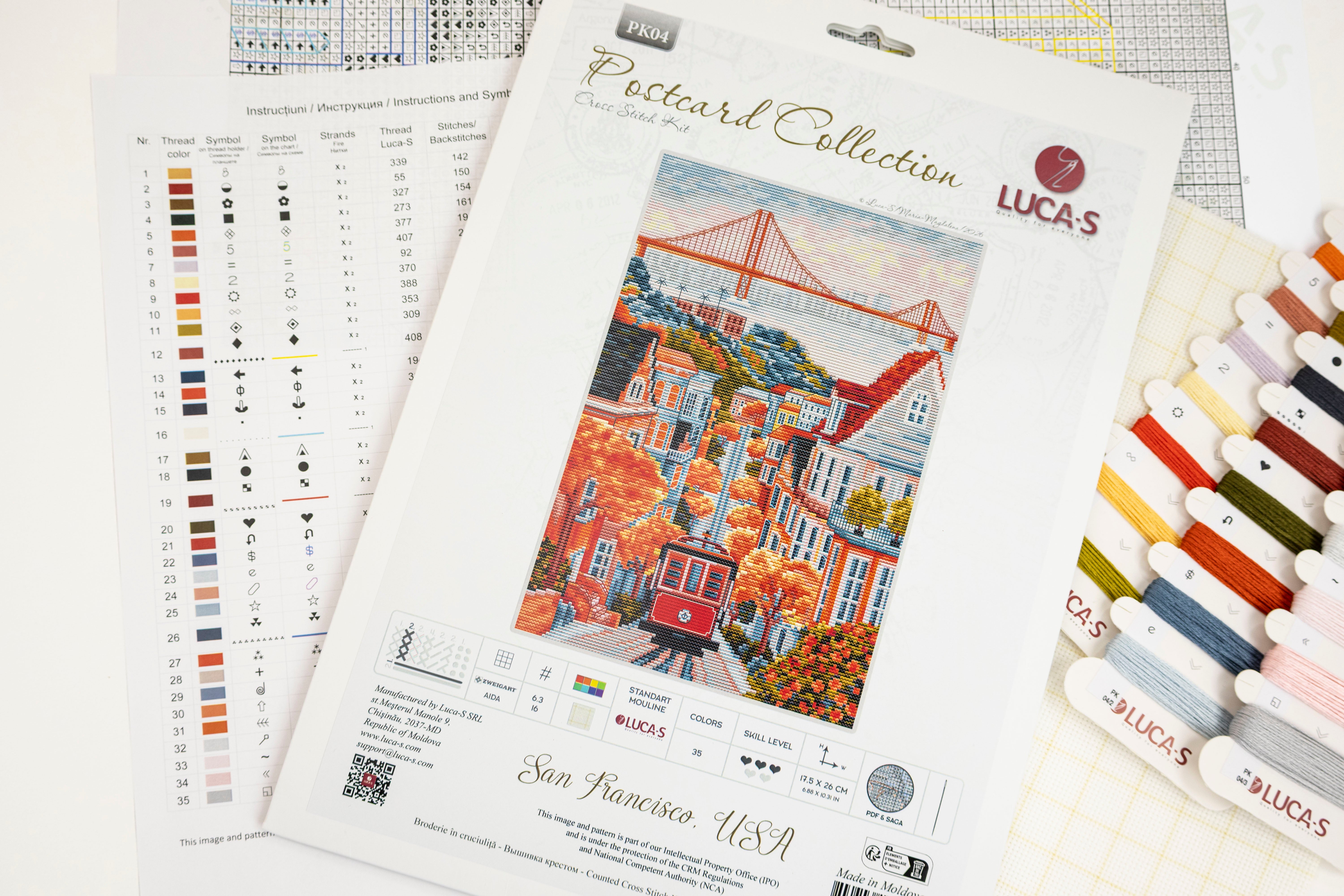Cross Stitch Kit Luca-S - San Francisco,USA, PK04 – Luca-S Wholesale